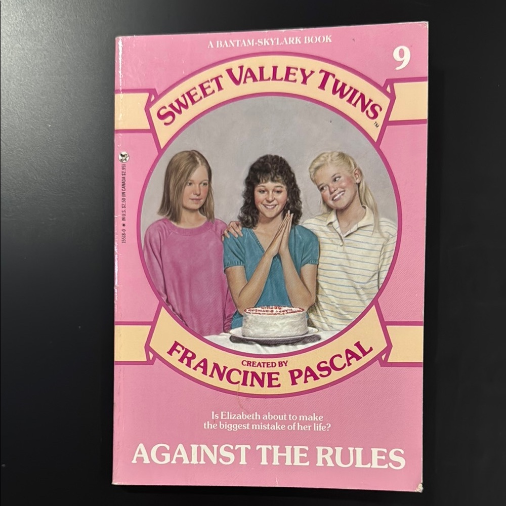 Sweet Valley Twins #9: Against the Rules - Vintage Paperback Novel